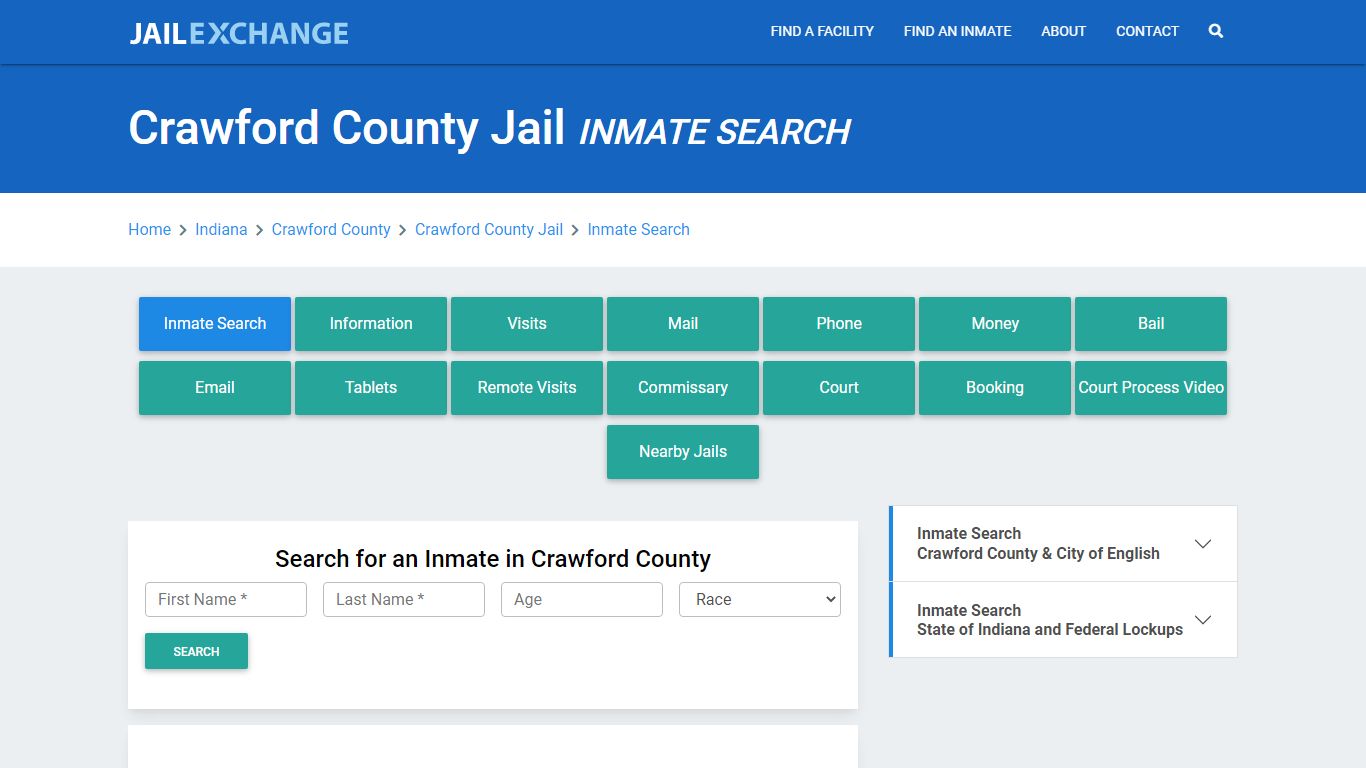 Crawford County Jail, IN Inmate Search: Roster & Mugshots